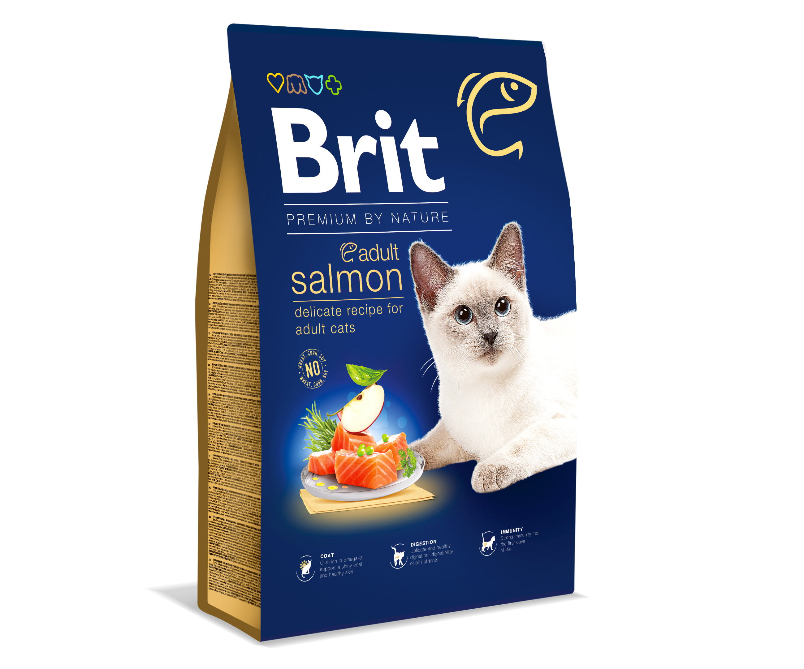 Brit Premium Cat by Nature Adult Salmon 8kg