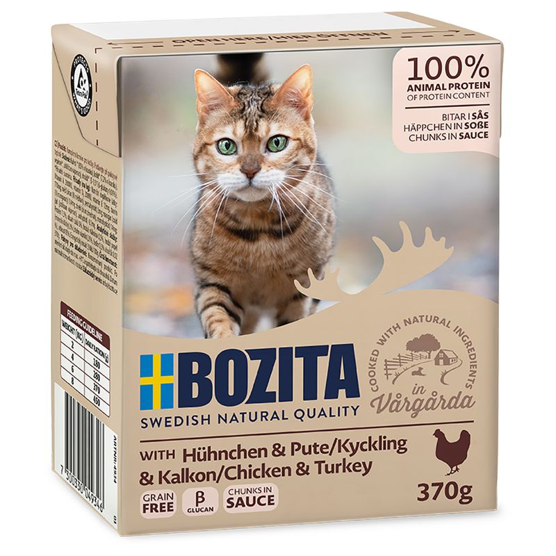 BOZITA kousky v omáčce 370g kuře, krůta