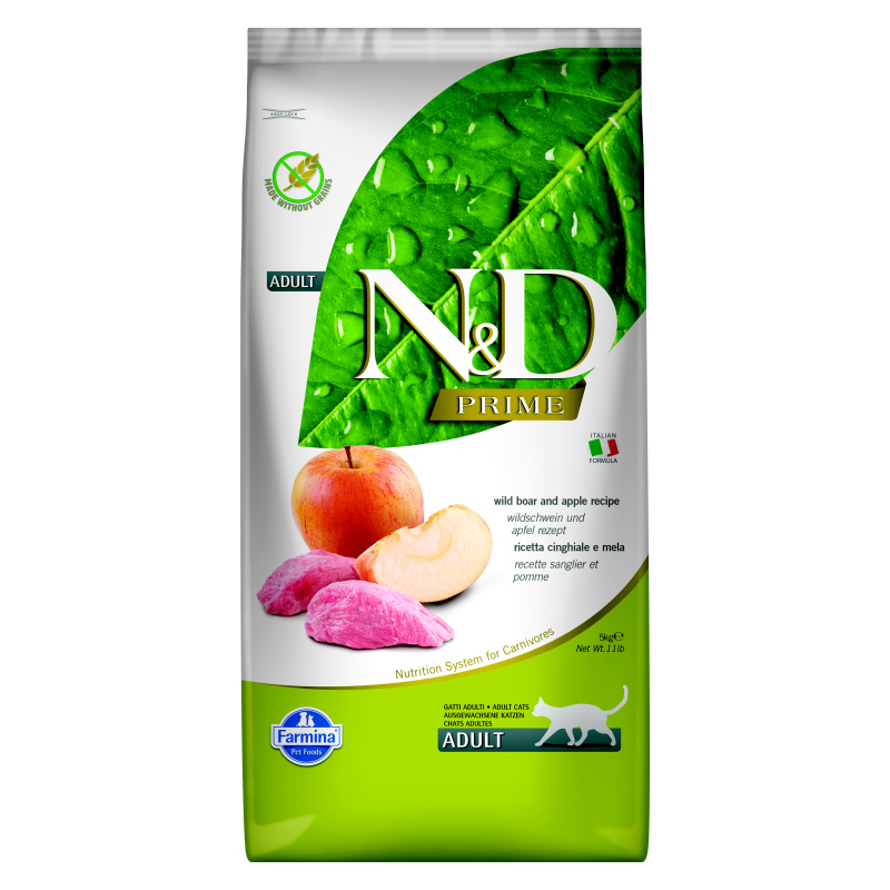 N&D PRIME CAT Adult Boar & Apple 300g