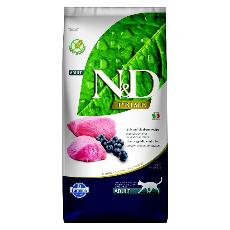 N&D PRIME CAT Adult Lamb & Blueberry 1,5kg