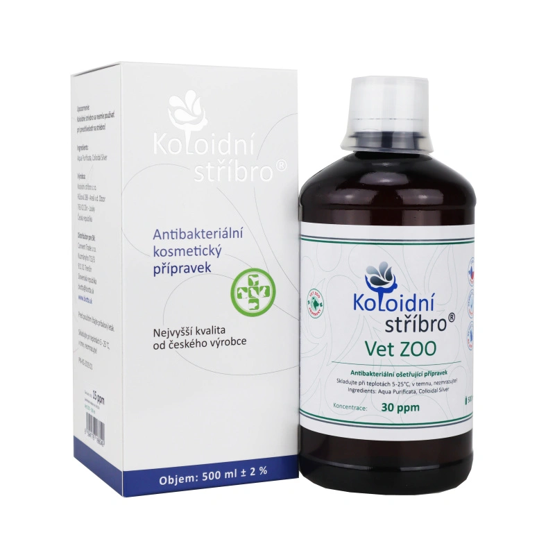 Koloidní stříbro 500ml, koncentrace 30ppm
