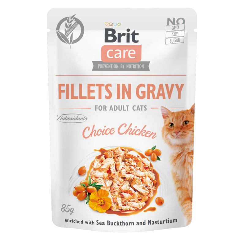 BRIT CARE Cat Fillets Gravy Choice Chicken 85g