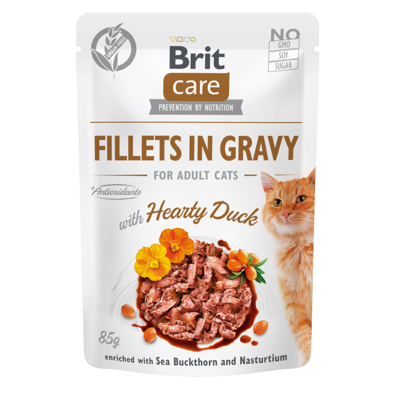 BRIT CARE Cat Fillets Gravy Hearty Duck 85g
