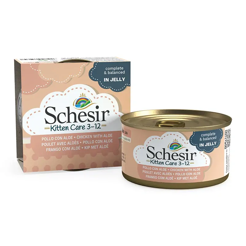 Schesir Cat Kitten kuře s aloe v želé 85g