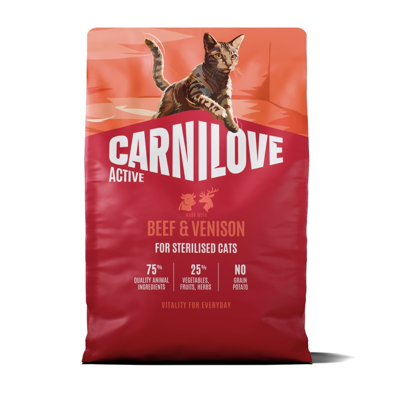 Carnilove ACTIVE DRY Beef & Venison for Sterilised Cats 2kg