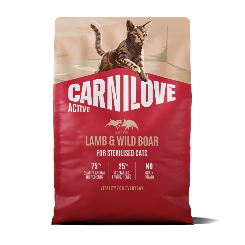 Carnilove ACTIVE DRY Lamb & Wild Boar for Sterilised Cats 2kg